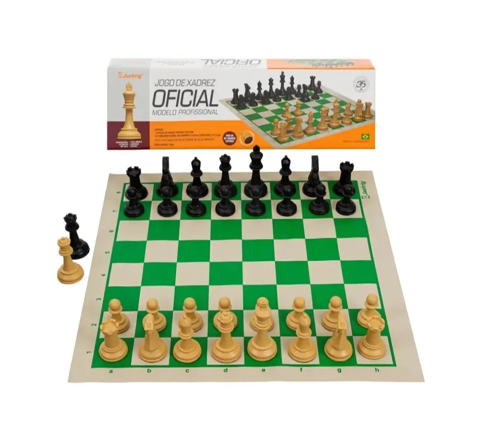 Jogo de Xadrez Staunton Jaehrig com Tabuleiro Courvin e caixa